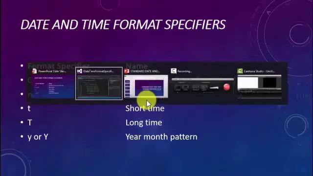 DATE TIME FORMAT SPECIFIERS IN C# смотреть онлайн