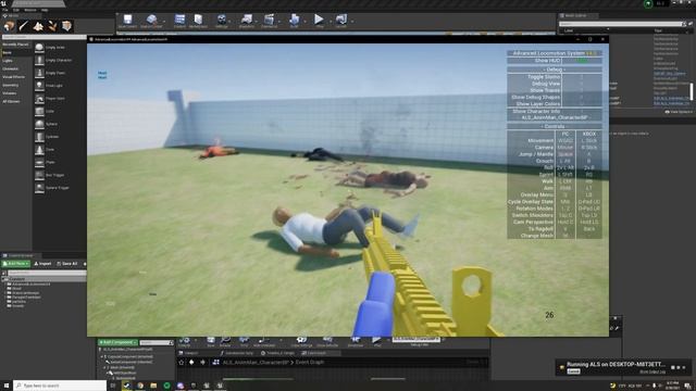 Unreal Engine 4 Advanced Locomotion System Blood, Ricochet, ect demo смотреть онлайн