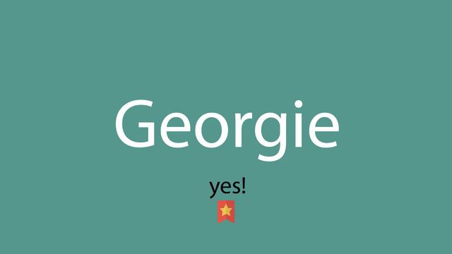 Georgie pronunciation смотреть онлайн