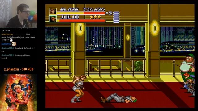Streets of Rage 3 Repainted Hack, Playthrough #2 (City Hall) Celebration Run After No Food Success смотреть онлайн