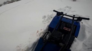 как застрять в сыром снегу на мотобуксировщике