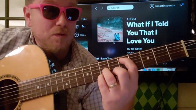 How To Play What If I Told You That I Love You Ali Gatie // guitar lesson beginner tutorial chords смотреть онлайн