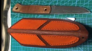 Переделка ножен для ножа , изменения размера и аппликация