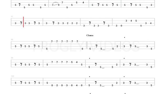 Sweet Child O' Mine - BASS TAB