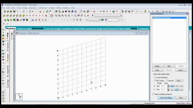 STAAD.Pro V8i TRAINING For Beginners in Malayalam. PART- 7 Geometry tool- 2 смотреть онлайн