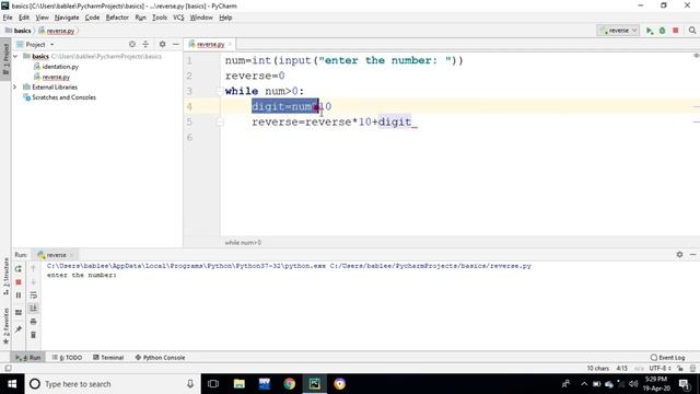 Reverse of number || source code(ReverseOfNumber) without using reverse() function in Python смотреть онлайн