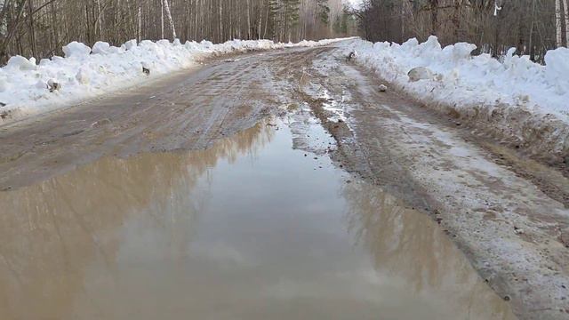 Участок дороги-9км на село Гарь, Высокогорский район, РТ, РФ, 25.03.2023года. смотреть онлайн