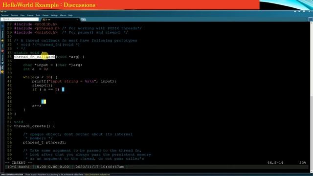 Sec 1/6-10 - Thread Termination | POSIX Multi Threading on Linux | Operating System | Udemy Course смотреть онлайн