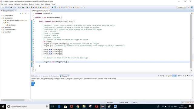 Wrapper Class Concept - Core Java - Session 15 смотреть онлайн