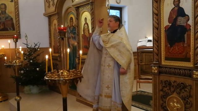 Рождество, литургия 7.01.2019, Отче Наш смотреть онлайн