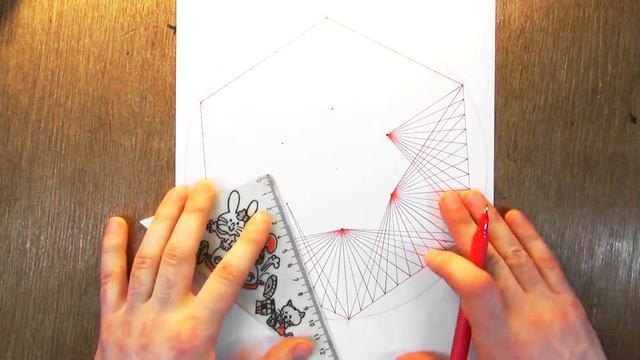 Crossed Lines In a Hexagon - Colored Spirograph Pattern смотреть онлайн