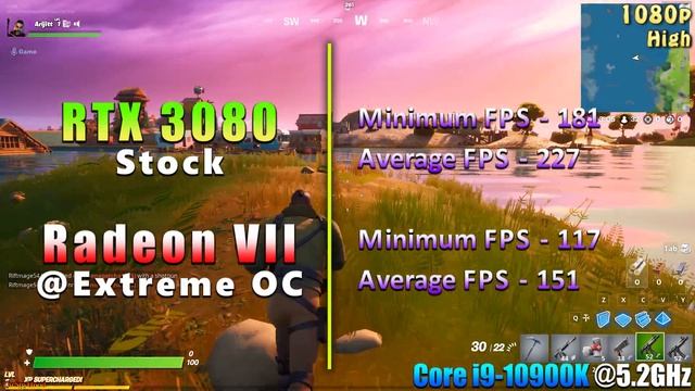 RTX 3080 10GB @Stock vs Radeon VII 16GB @Extreme OC | PC Gameplay Tested смотреть онлайн