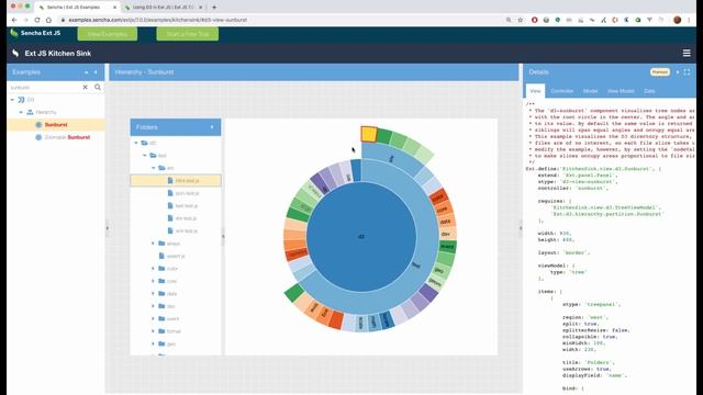 D3 Ext JS Sunburst Component смотреть онлайн