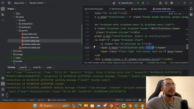 Laravel Hands On - Blog Completo Aula: Websocket e notificação #laravel #laravelcourse смотреть онлайн