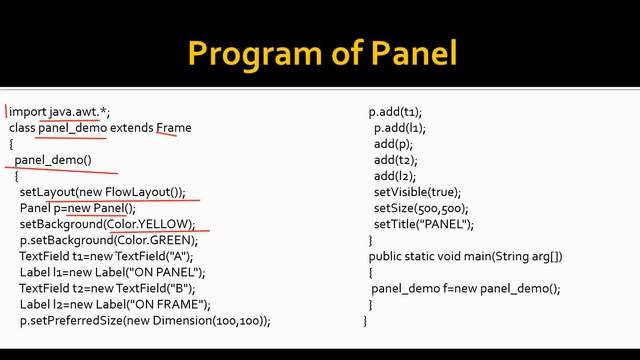 Panel in Java AWT | Program for Panel смотреть онлайн