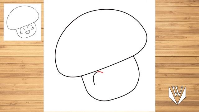 Как нарисовать счастливый гриб шаг за шагом, Easy Draw | Скачать бесплатно раскраски смотреть онлайн