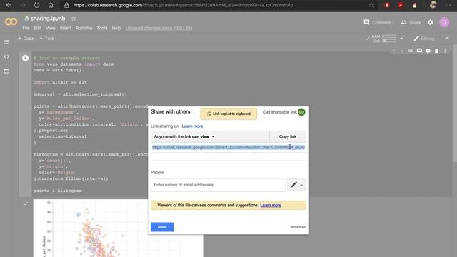 How to share a Jupyter Notebook document on Google Colab? смотреть онлайн
