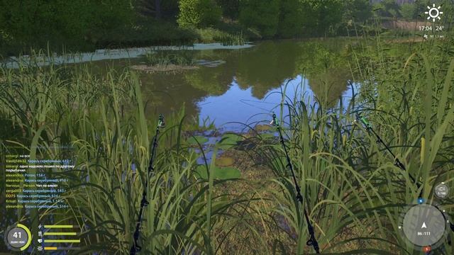 Русская рыбалка 4 - река Вьюнок - Карась трофейный в заводи смотреть онлайн