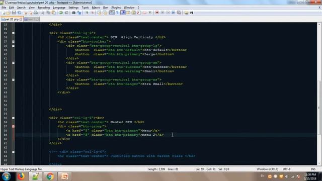 Part 20 Bootstrap Button Group - part 2 смотреть онлайн