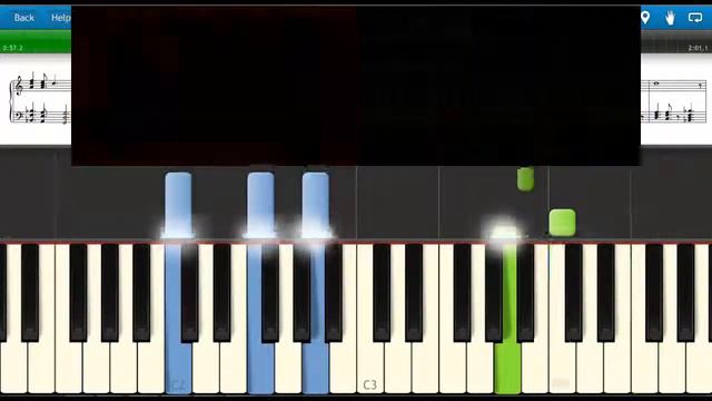 Yesterday - The Beatles -- piano lesson with Synthesia смотреть онлайн