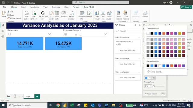 Monthly Variance Analysis Report in #PowerBI смотреть онлайн