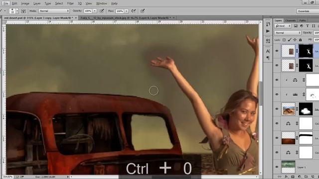Photoshop CC Tutorials | Photo Manipulation | Girl in desert смотреть онлайн