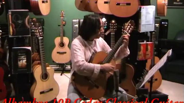 Guitarsonline.com.au - Alhambra 10P Cedar Classical Guitar смотреть онлайн