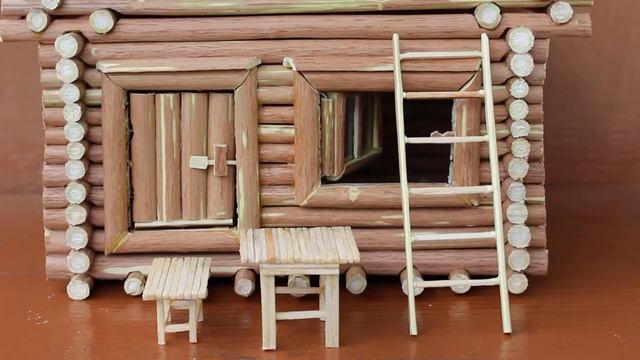 Лестница из прутьев и спичек / Miniature village farm (details) смотреть онлайн