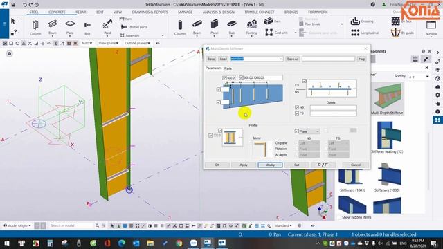 #45 - Tekla how to create STIFFENER "Tip & Trick" смотреть онлайн
