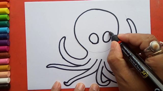 Easy and simple Octopus drawing смотреть онлайн