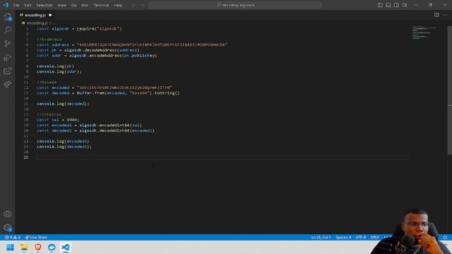 Encoding e Decoding na Algorand com Javascript смотреть онлайн