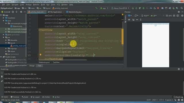 how to scroll text in android studio marquee example | How to Create Scrolling Text in android смотреть онлайн