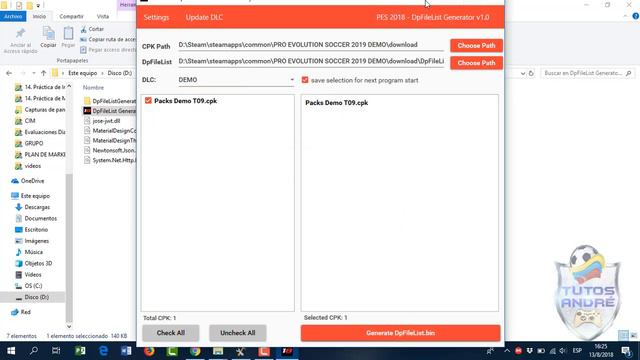 PES 2019 PC | DEMO | PRIMER PACK DE BOTAS Y GUANTES + DP FILE LIST GENERATOR