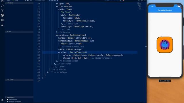 Radial Gradient In Flutter смотреть онлайн
