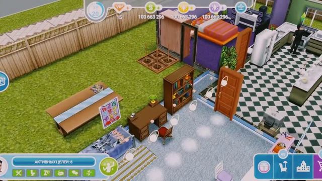 Прохождение игры: Sims FreePlay. Задание :Подростки и Высшее образование. смотреть онлайн