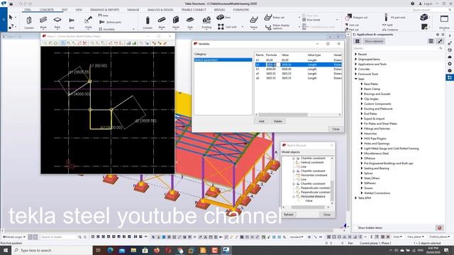 "draw & define profile " for tekla structures 2020 session 33 смотреть онлайн