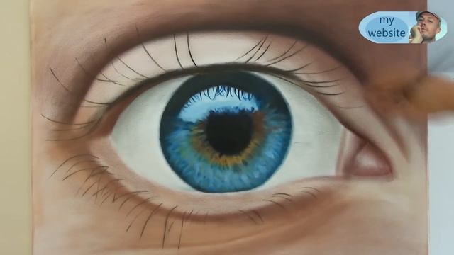 How To Draw a realistic Eye painting in dry brush (Speed Drawing) malen zeichnen смотреть онлайн