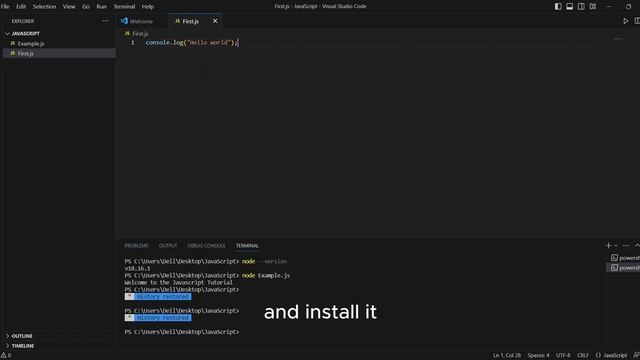 How to run javascript program in Visual Studio Code! Windows 11/10 | Setup Javascript with VSC смотреть онлайн