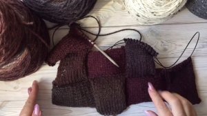 ? МК плед в технике энтерлак  Дождливый Лондон ? плед энтерлак ? вязание спицами