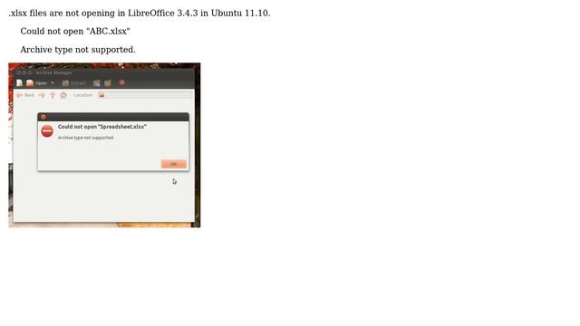 Can't open .xlsx file with LibreOffice смотреть онлайн