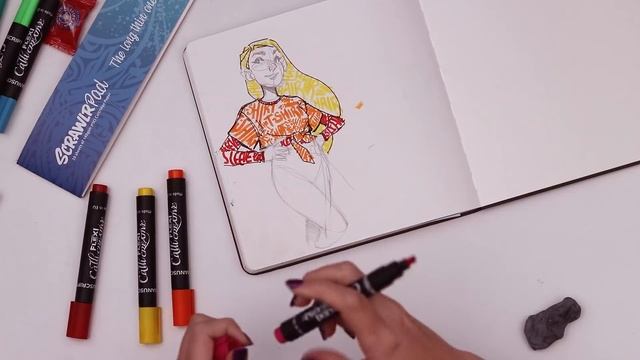 MAKING ART WITH PATTERNS AND CALLIGRAPHY?! | Mystery Art Box | Scrawrlbox Unboxing смотреть онлайн