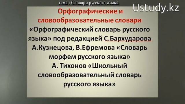 Подготовка к ЕНТ: Русский язык (Словари русского языка) смотреть онлайн