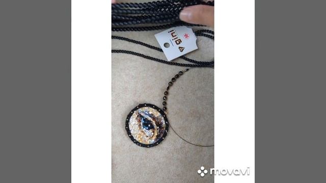 Украшения с Глазами?️?️. Вышивка в мозаичной технике. Видео 34. смотреть онлайн