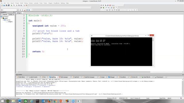 printf - %u %x specifiers смотреть онлайн