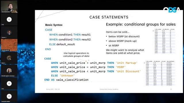 SQL 101 Class 4 Spring 2023 смотреть онлайн