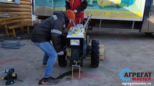 Сборка и запуск дизельного мотоблока Скаут 101D ручной стартер смотреть онлайн
