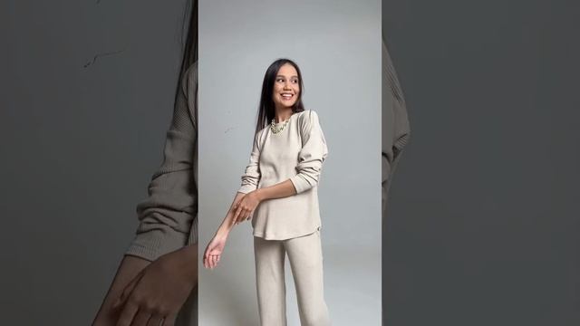 Трикотажный костюм для беременных в рубчик арт. 7102401 смотреть онлайн