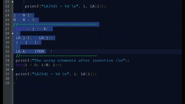 DS7.1-Arrays-C program to INSERT a new elements to an array(ENGLISH) смотреть онлайн