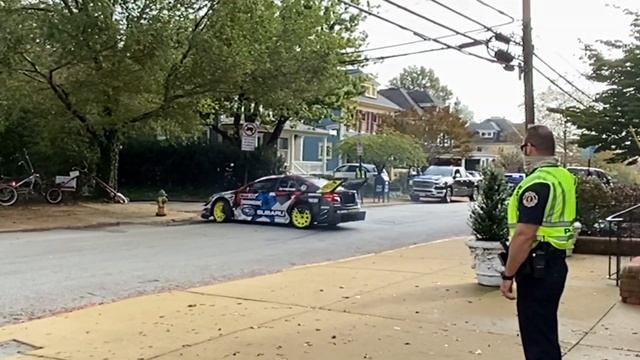 Travis Pastrana Downtown Annapolis Jump Stunt! In a Subaru WRX смотреть онлайн