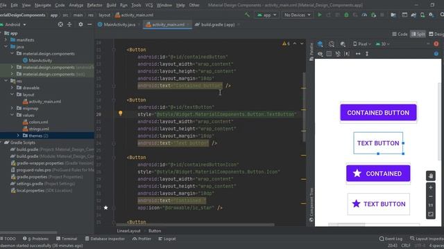 Material Design Buttons in Android Studio | Custom Button in Android Studio | Coding Tutorials смотреть онлайн